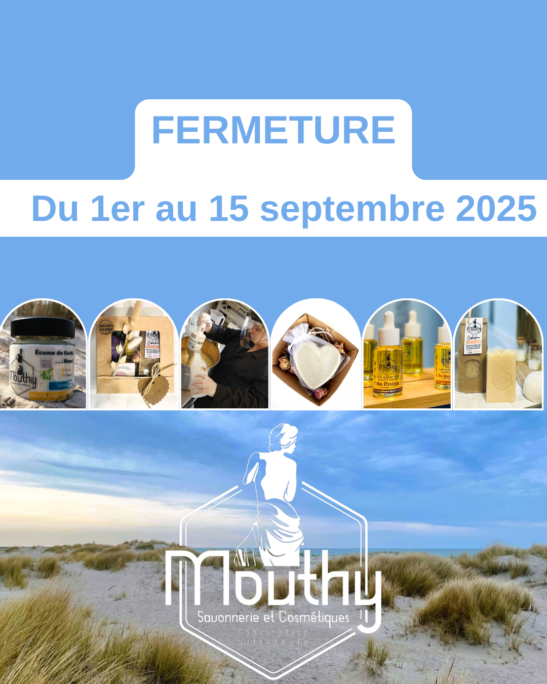 Fermeture du 1er au 15 septembre 2025