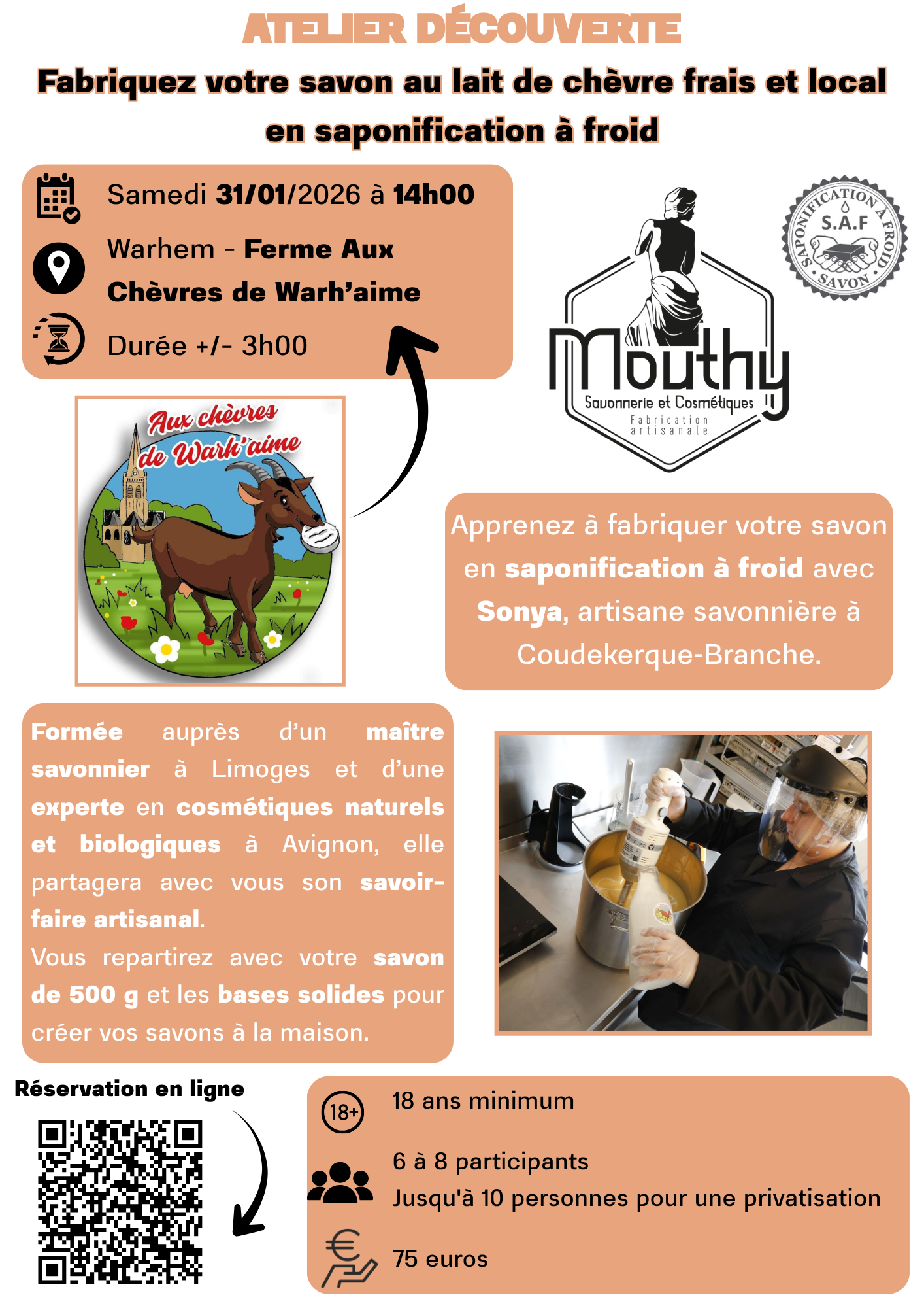 Atelier : Fabriquez votre savon au lait de chèvre frais et local !