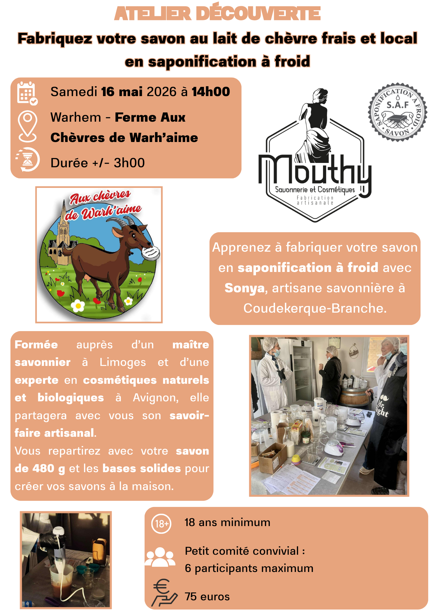 Atelier : Fabriquez votre savon au lait de chèvre frais et local !